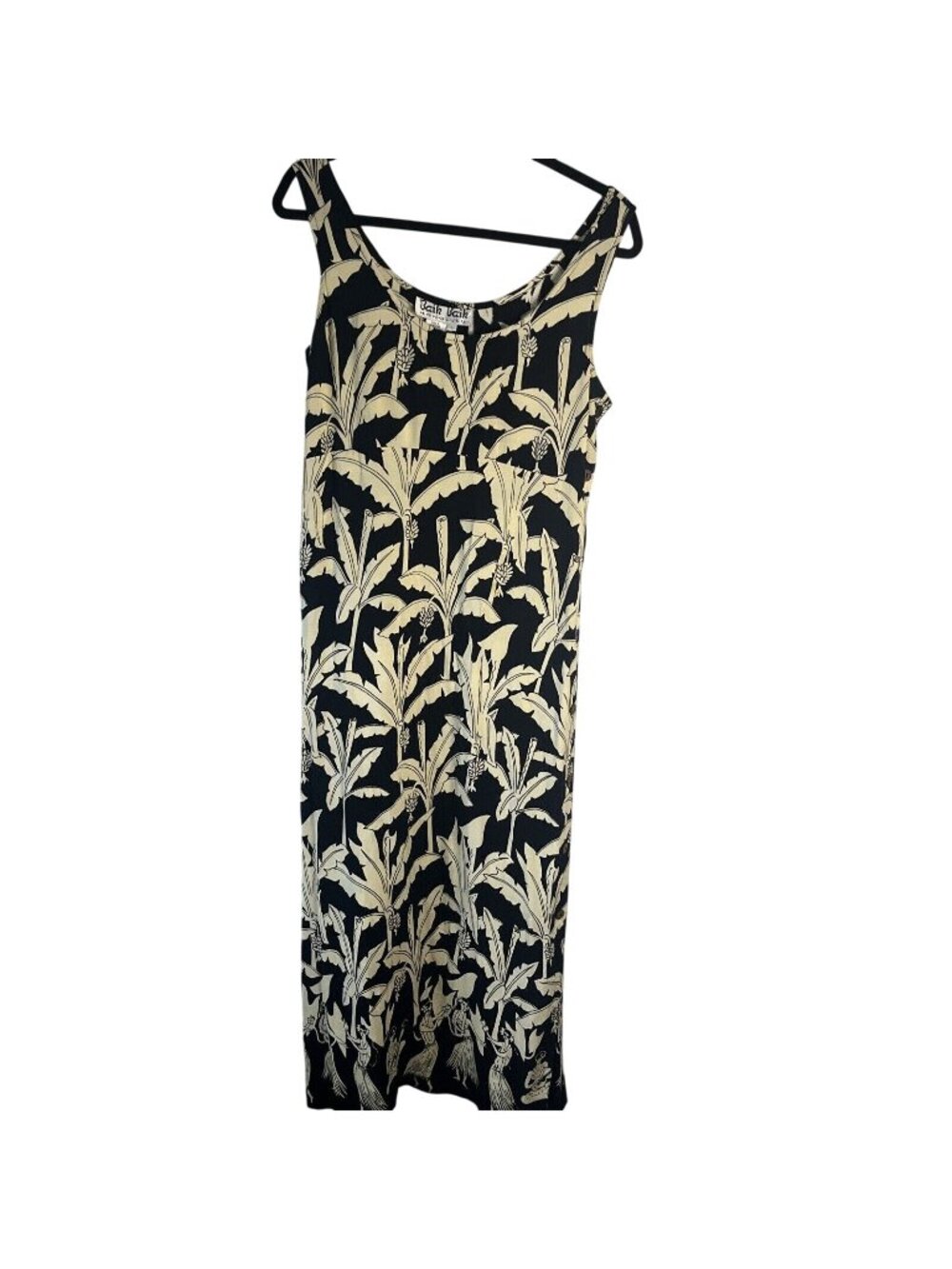 Baik Baik Honolulu Dress Rayon Maxi Sleeveless Dress Women’s  sz L Floral Hula